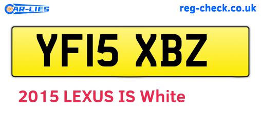 YF15XBZ are the vehicle registration plates.