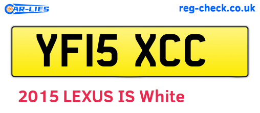 YF15XCC are the vehicle registration plates.