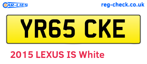 YR65CKE are the vehicle registration plates.