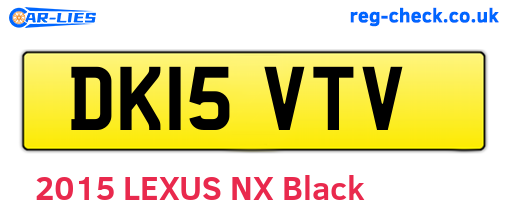 DK15VTV are the vehicle registration plates.