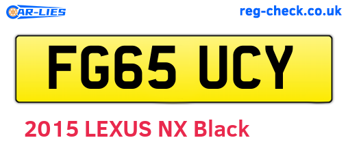 FG65UCY are the vehicle registration plates.