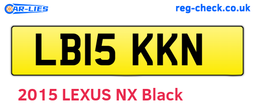 LB15KKN are the vehicle registration plates.