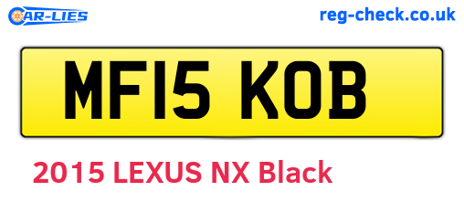 MF15KOB are the vehicle registration plates.