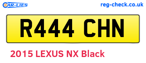 R444CHN are the vehicle registration plates.