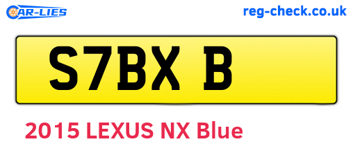 S7BXB are the vehicle registration plates.