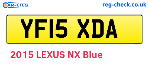 YF15XDA are the vehicle registration plates.
