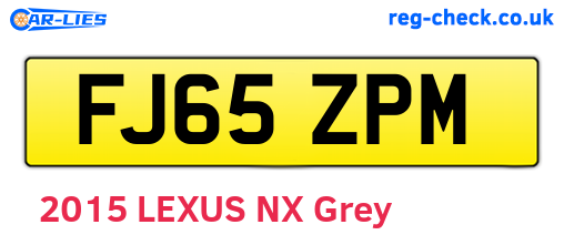 FJ65ZPM are the vehicle registration plates.