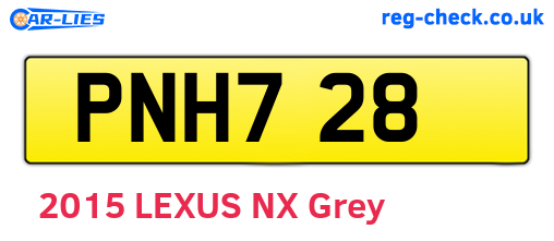PNH728 are the vehicle registration plates.