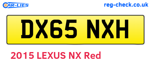DX65NXH are the vehicle registration plates.