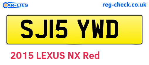 SJ15YWD are the vehicle registration plates.