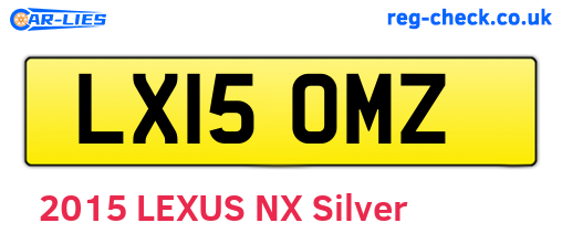 LX15OMZ are the vehicle registration plates.