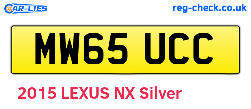 MW65UCC are the vehicle registration plates.