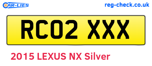 RC02XXX are the vehicle registration plates.