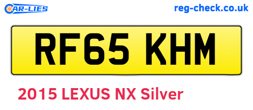 RF65KHM are the vehicle registration plates.