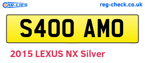 S400AMO are the vehicle registration plates.
