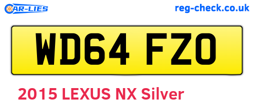 WD64FZO are the vehicle registration plates.