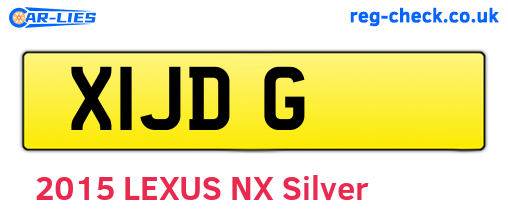 X1JDG are the vehicle registration plates.