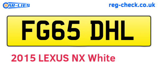 FG65DHL are the vehicle registration plates.