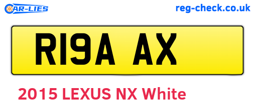 R19AAX are the vehicle registration plates.