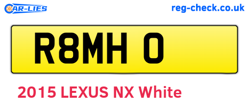 R8MHO are the vehicle registration plates.