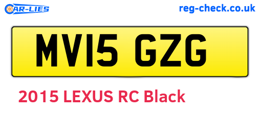 MV15GZG are the vehicle registration plates.