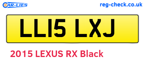 LL15LXJ are the vehicle registration plates.