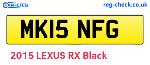 MK15NFG are the vehicle registration plates.