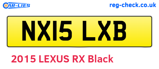 NX15LXB are the vehicle registration plates.