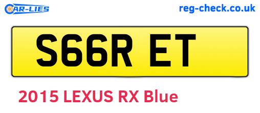 S66RET are the vehicle registration plates.