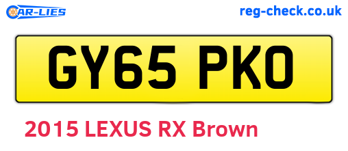 GY65PKO are the vehicle registration plates.