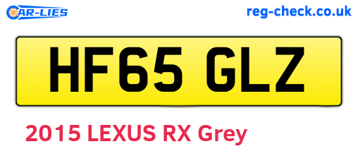 HF65GLZ are the vehicle registration plates.