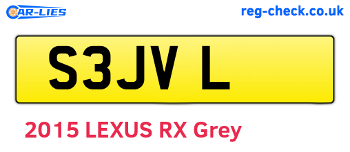 S3JVL are the vehicle registration plates.