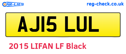 AJ15LUL are the vehicle registration plates.