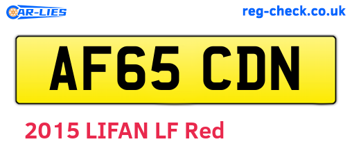 AF65CDN are the vehicle registration plates.