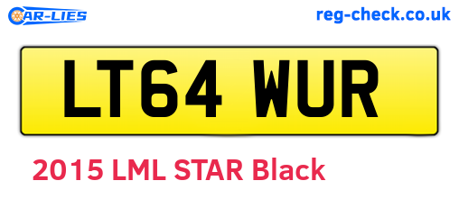 LT64WUR are the vehicle registration plates.