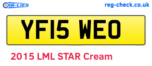 YF15WEO are the vehicle registration plates.