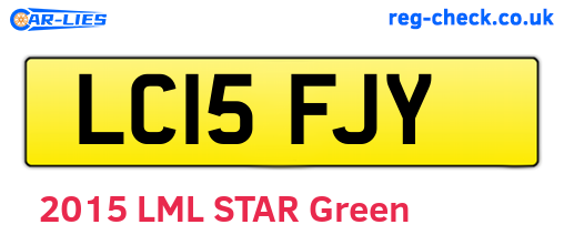 LC15FJY are the vehicle registration plates.