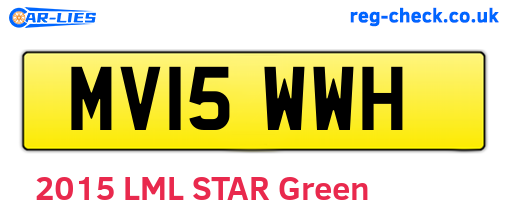 MV15WWH are the vehicle registration plates.