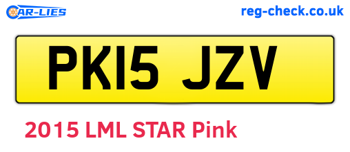 PK15JZV are the vehicle registration plates.