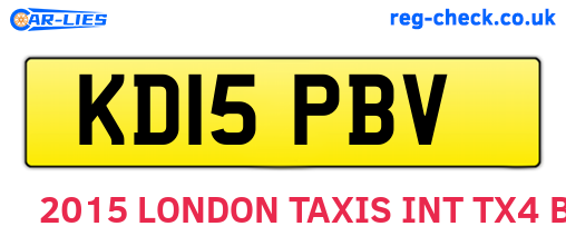KD15PBV are the vehicle registration plates.