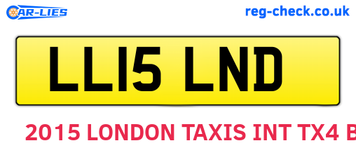 LL15LND are the vehicle registration plates.