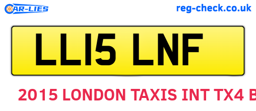LL15LNF are the vehicle registration plates.