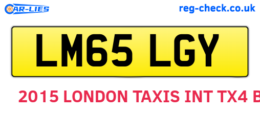 LM65LGY are the vehicle registration plates.