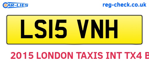 LS15VNH are the vehicle registration plates.