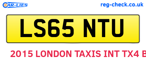 LS65NTU are the vehicle registration plates.