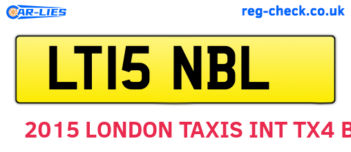 LT15NBL are the vehicle registration plates.