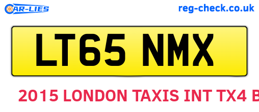 LT65NMX are the vehicle registration plates.