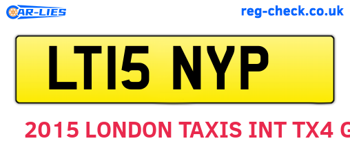 LT15NYP are the vehicle registration plates.