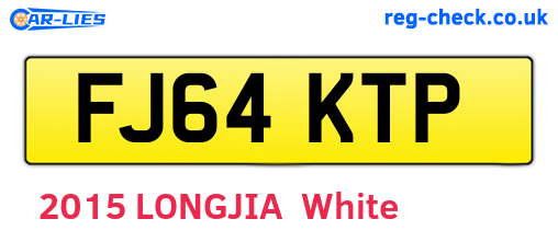 FJ64KTP are the vehicle registration plates.