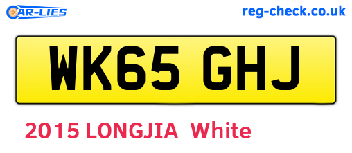 WK65GHJ are the vehicle registration plates.